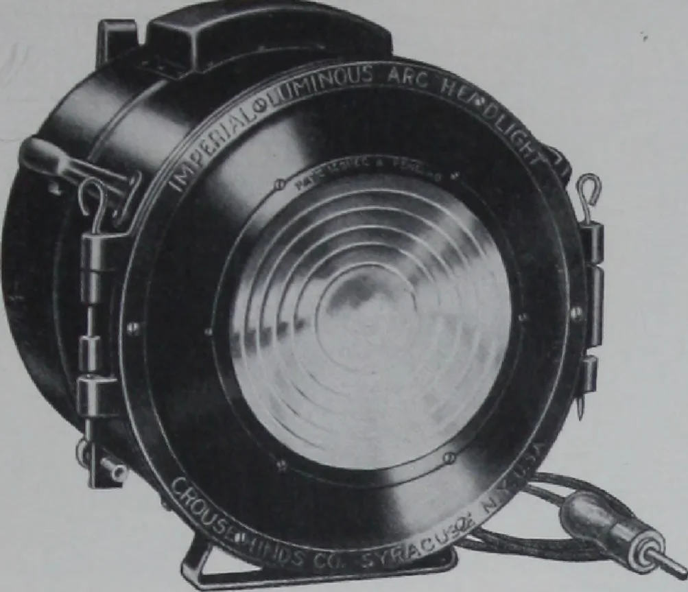 An illustration from Crouse-Hinds imperial arc headlights and imperial incandescent headlights., 1916, leaf 14