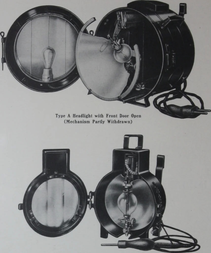 An illustration from Crouse-Hinds imperial arc headlights and imperial incandescent headlights., 1916, leaf 29