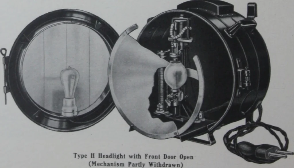 An illustration from Crouse-Hinds imperial arc headlights and imperial incandescent headlights., 1916, leaf 29