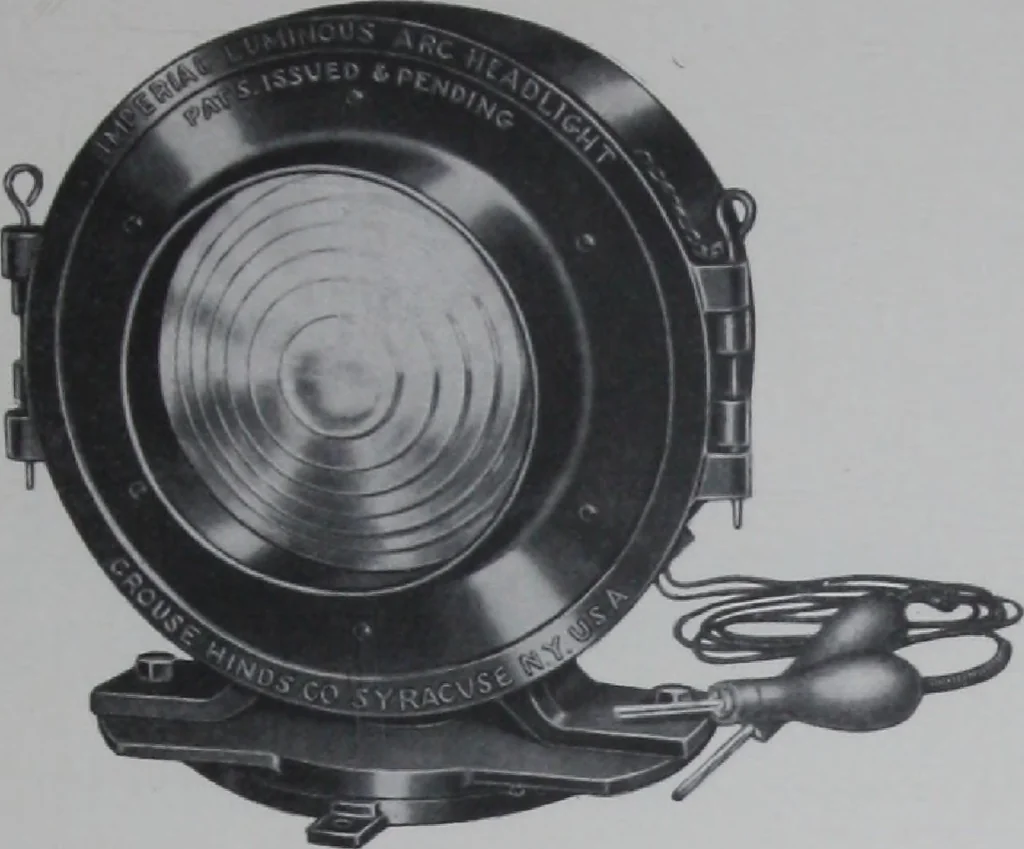 An illustration from Crouse-Hinds imperial arc headlights and imperial incandescent headlights., 1916, leaf 46