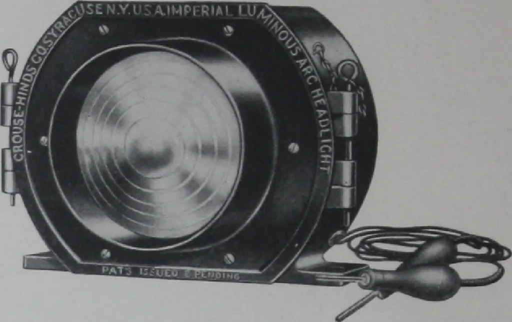 An illustration from Crouse-Hinds imperial arc headlights and imperial incandescent headlights., 1916, leaf 47