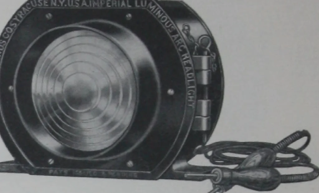 An illustration from Crouse-Hinds imperial arc headlights and imperial incandescent headlights., 1916, leaf 49