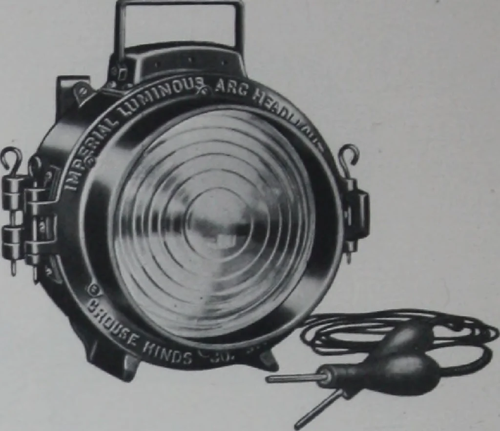 An illustration from Crouse-Hinds imperial arc headlights and imperial incandescent headlights., 1916, leaf 55