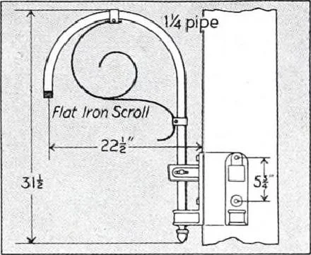 An illustration from Cutter Streethoods, Brackets, Mast Arms, Pulleys, Insulators and Pole Line Material, 1919, leaf 10