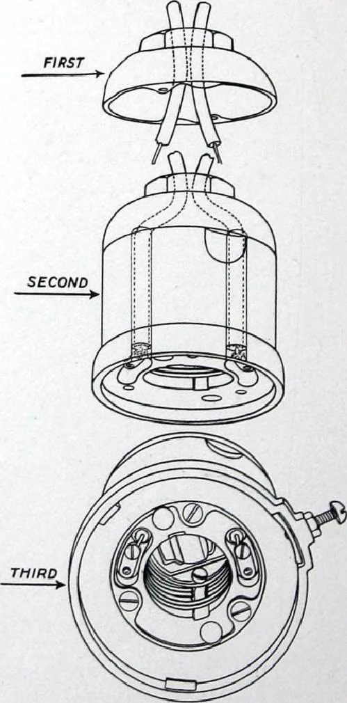 An illustration from Cutter Streethoods, Brackets, Mast Arms, Pulleys, Insulators and Pole Line Material, 1919, leaf 23