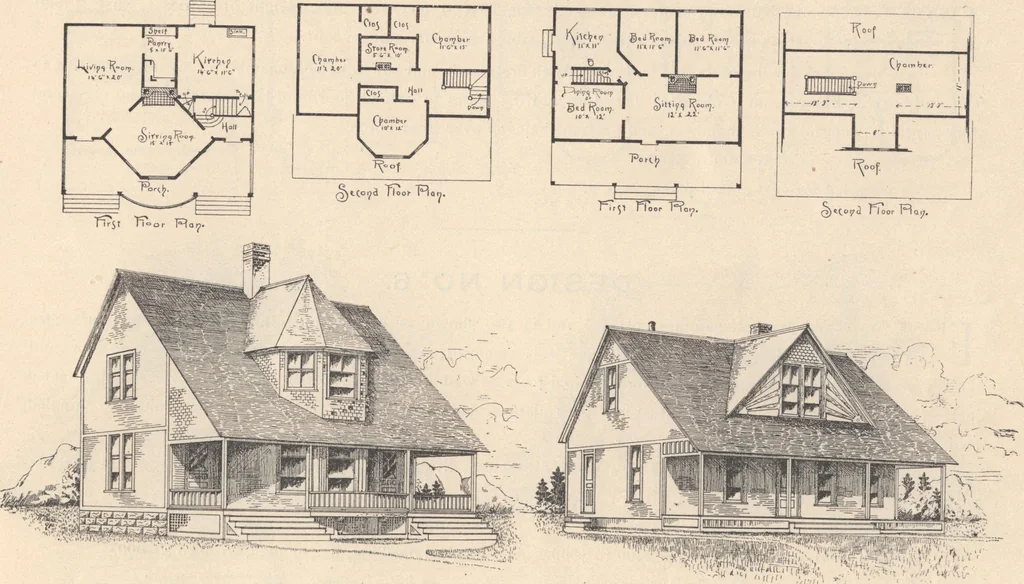 An illustration from Houses and cottages, book no. 4, 1891, leaf 14
