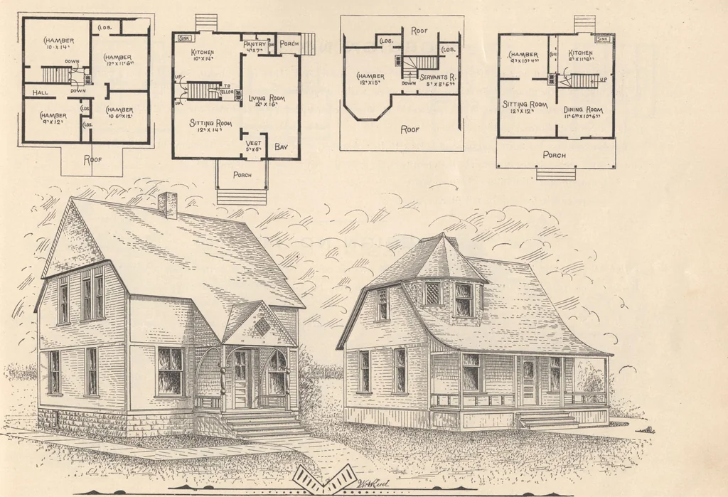 An illustration from Houses and cottages, book no. 4, 1891, leaf 22