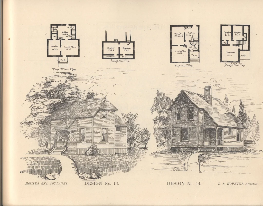 An illustration from Houses and cottages, book no. 4, 1891, leaf 24