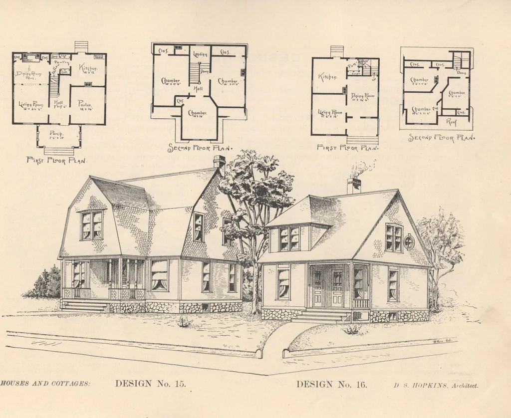 An illustration from Houses and cottages, book no. 4, 1891, leaf 26