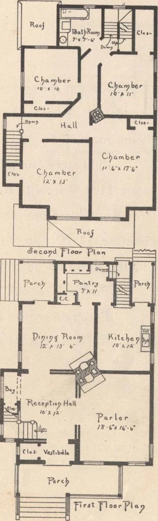 An illustration from Houses and cottages, book no. 4, 1891, leaf 50
