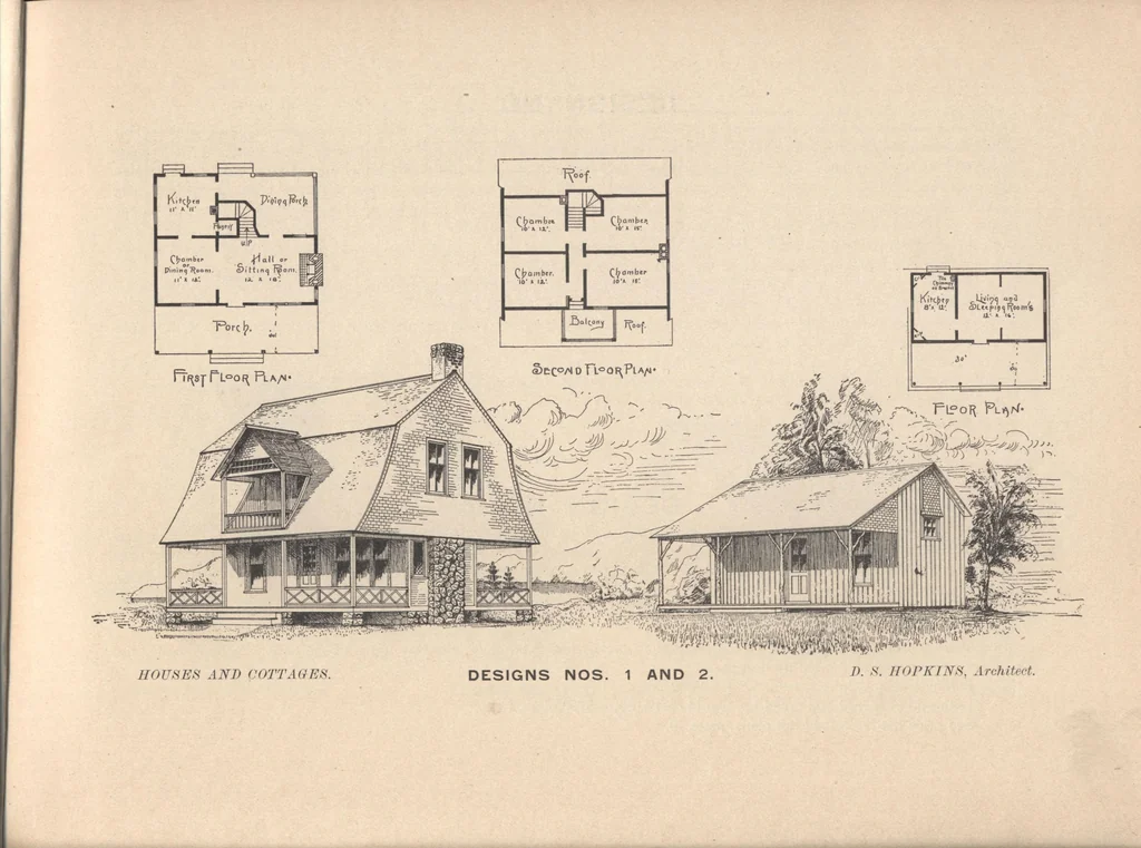 An illustration from Houses and cottages, book no. 6, 1893, leaf 13