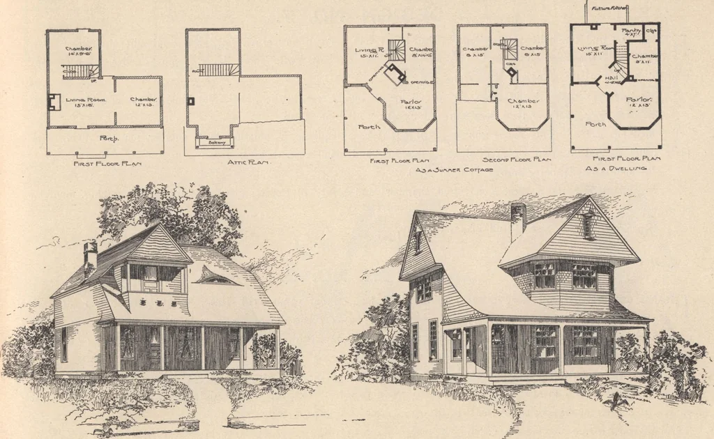 An illustration from Houses and cottages, book no. 6, 1893, leaf 17