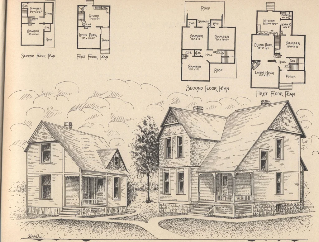An illustration from Houses and cottages, book no. 6, 1893, leaf 19