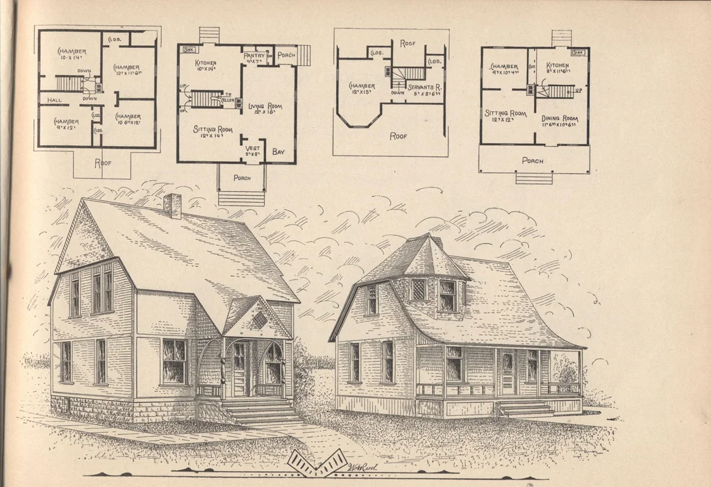 An illustration from Houses and cottages, book no. 6, 1893, leaf 23