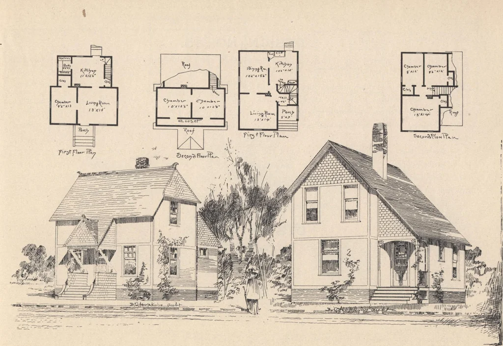 An illustration from Houses and cottages, book no. 6, 1893, leaf 25