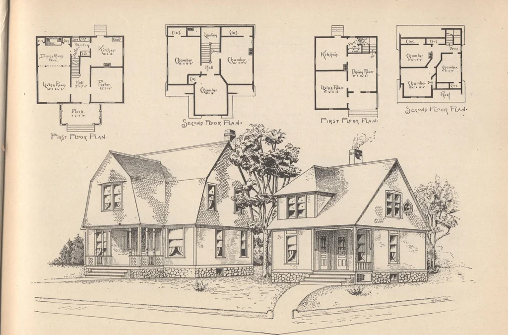 An illustration from Houses and cottages, book no. 6, 1893, leaf 27