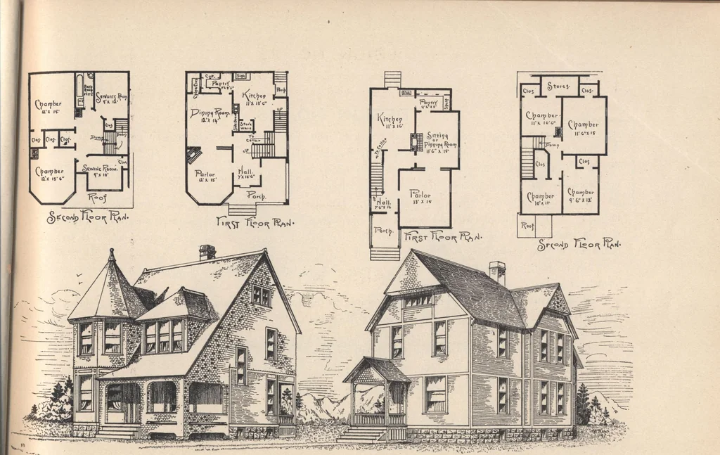 An illustration from Houses and cottages, book no. 6, 1893, leaf 35