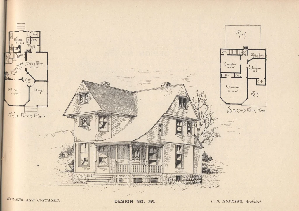 An illustration from Houses and cottages, book no. 6, 1893, leaf 37