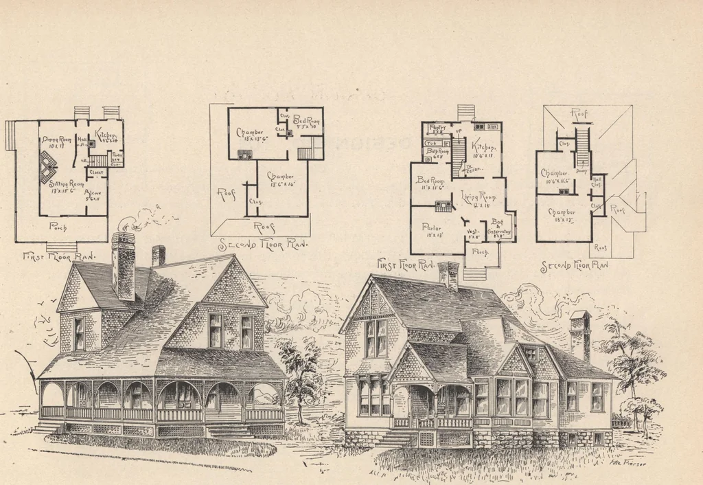 An illustration from Houses and cottages, book no. 6, 1893, leaf 41