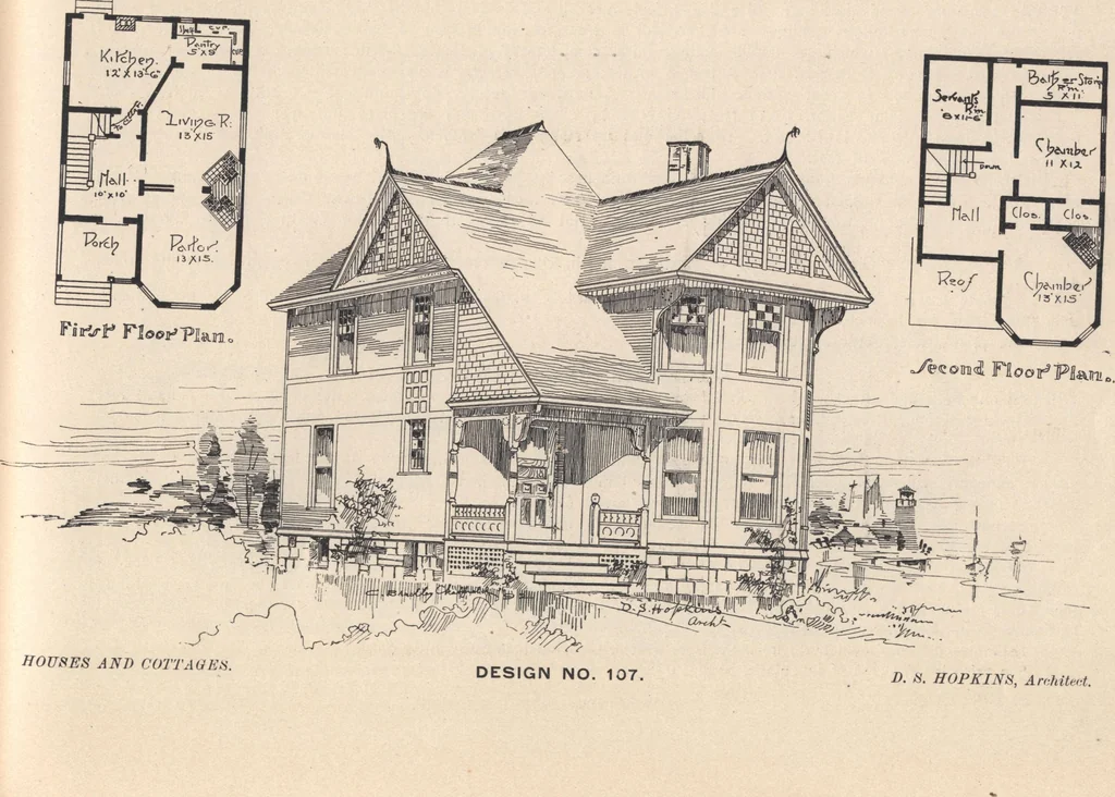 An illustration from Houses and cottages, book no. 6, 1893, leaf 47