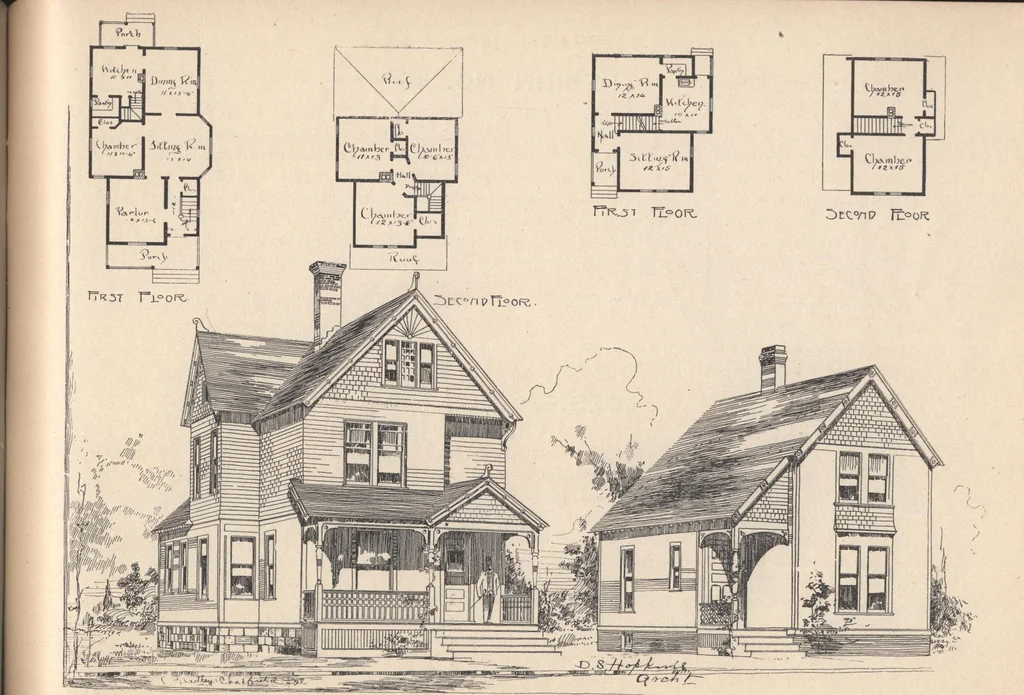 An illustration from Houses and cottages, book no. 6, 1893, leaf 59