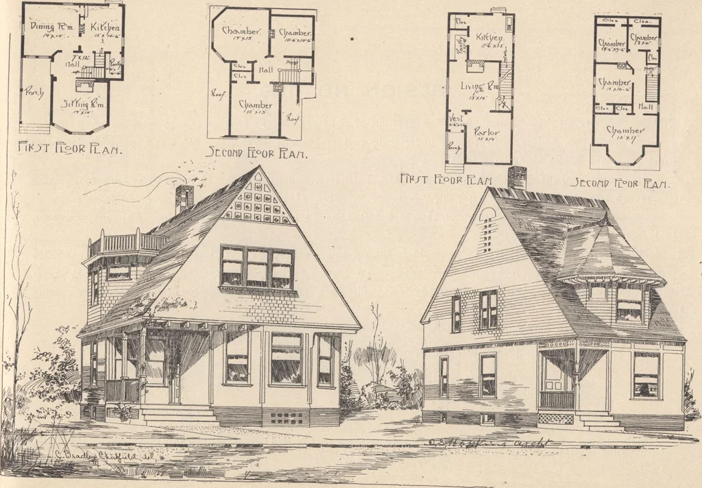 An illustration from Houses and cottages, book no. 6, 1893, leaf 61