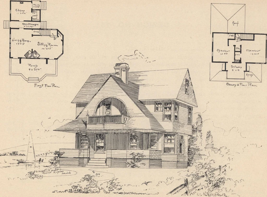 An illustration from Houses and cottages, book no. 6, 1893, leaf 69