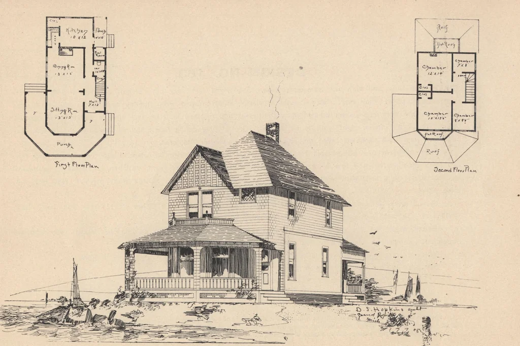 An illustration from Houses and cottages, book no. 6, 1893, leaf 73