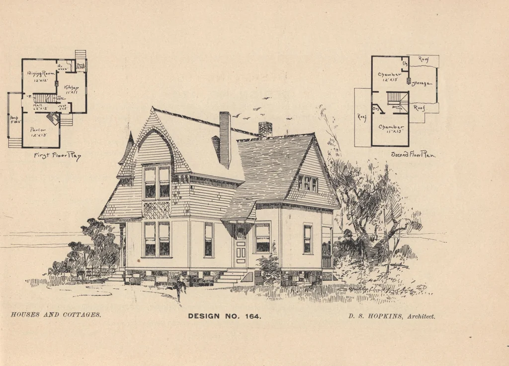 An illustration from Houses and cottages, book no. 6, 1893, leaf 77