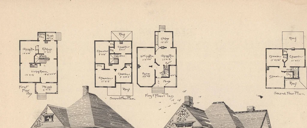 An illustration from Houses and cottages, book no. 6, 1893, leaf 81