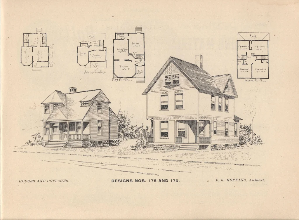 An illustration from Houses and cottages, book no. 6, 1893, leaf 83