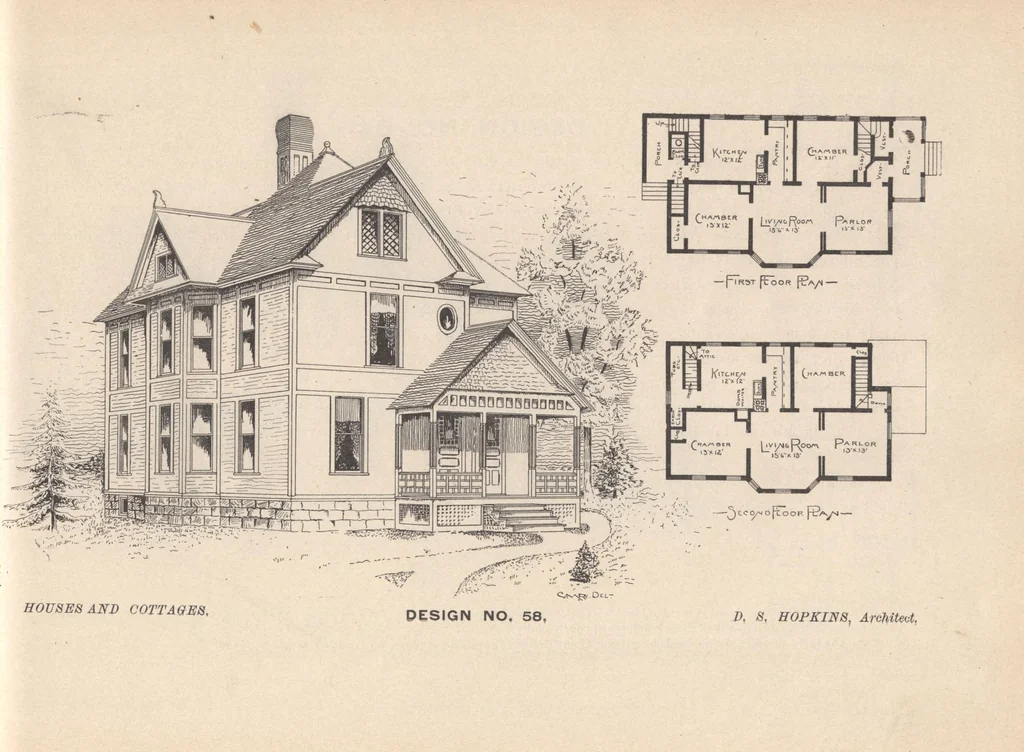 An illustration from Houses and cottages, book no. 7, 1893, leaf 100