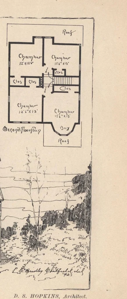 An illustration from Houses and cottages, book no. 7, 1893, leaf 22