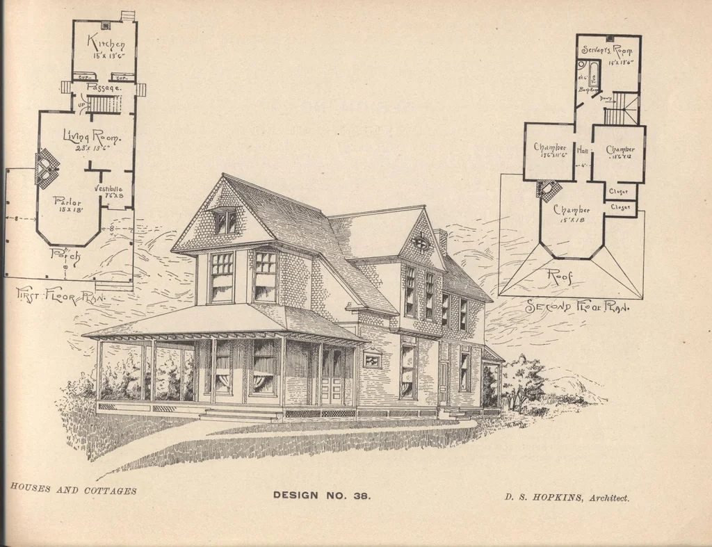 An illustration from Houses and cottages, book no. 7, 1893, leaf 24