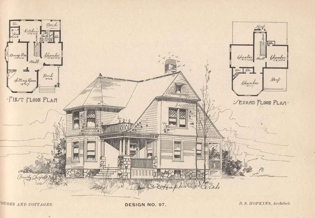 An illustration from Houses and cottages, book no. 7, 1893, leaf 26