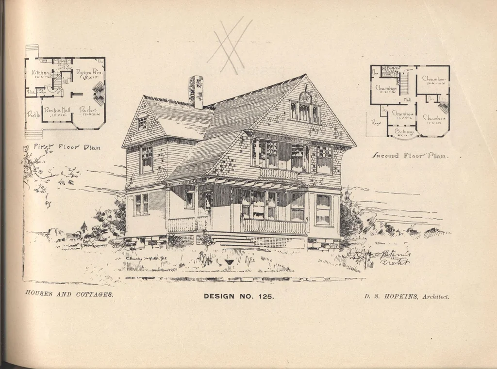An illustration from Houses and cottages, book no. 7, 1893, leaf 42