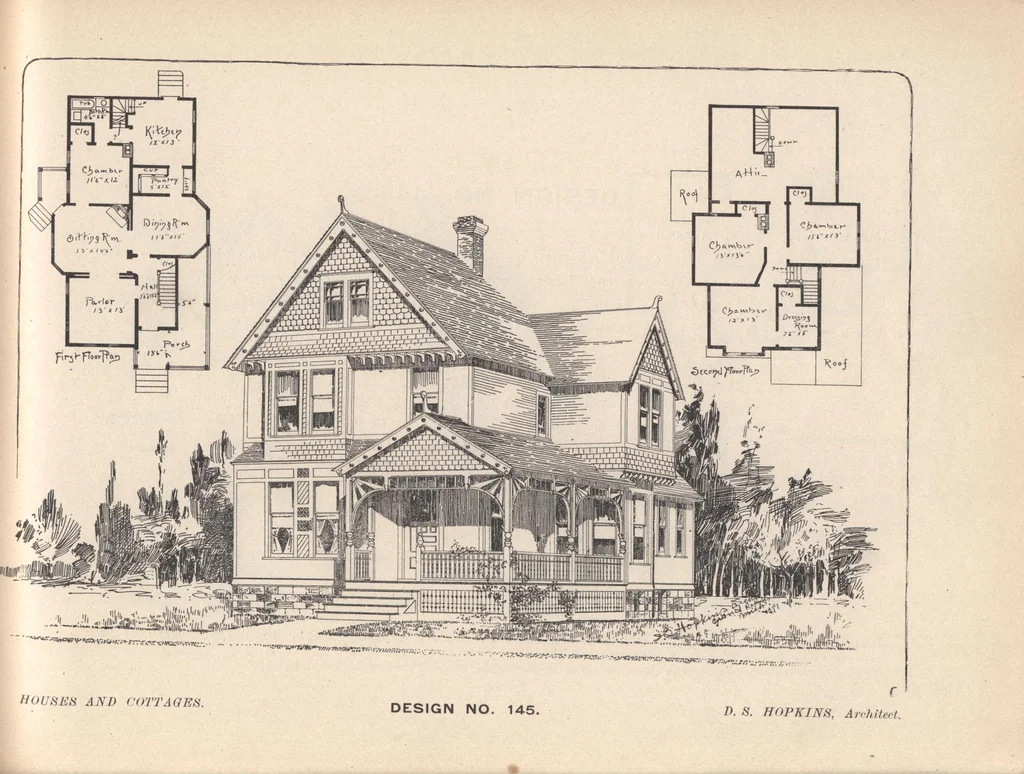 An illustration from Houses and cottages, book no. 7, 1893, leaf 50