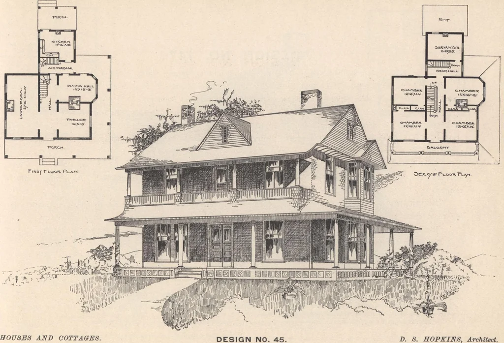 An illustration from Houses and cottages, book no. 7, 1893, leaf 56