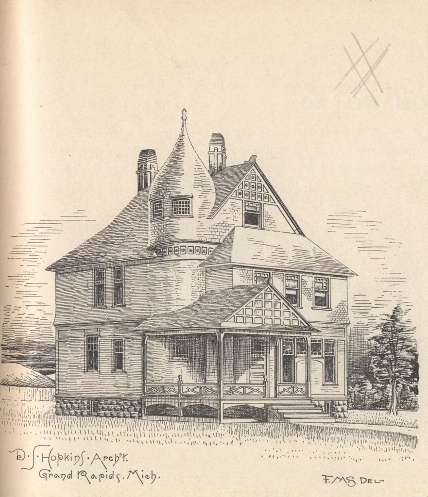 An illustration from Houses and cottages, book no. 7, 1893, leaf 64