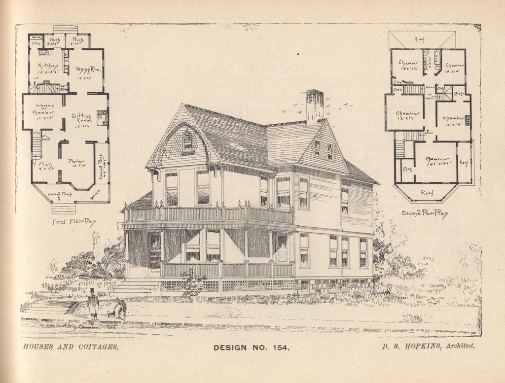 An illustration from Houses and cottages, book no. 7, 1893, leaf 68