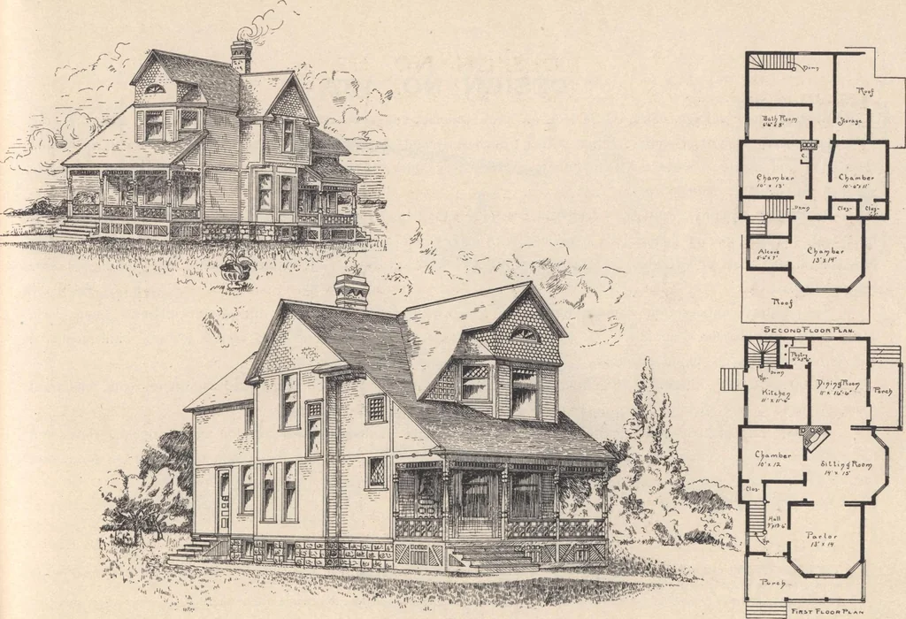 An illustration from Houses and cottages, book no. 7, 1893, leaf 70
