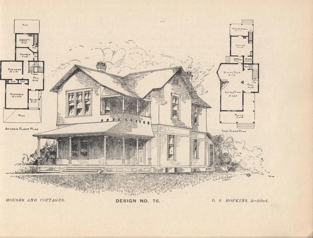 An illustration from Houses and cottages, book no. 7, 1893, leaf 74