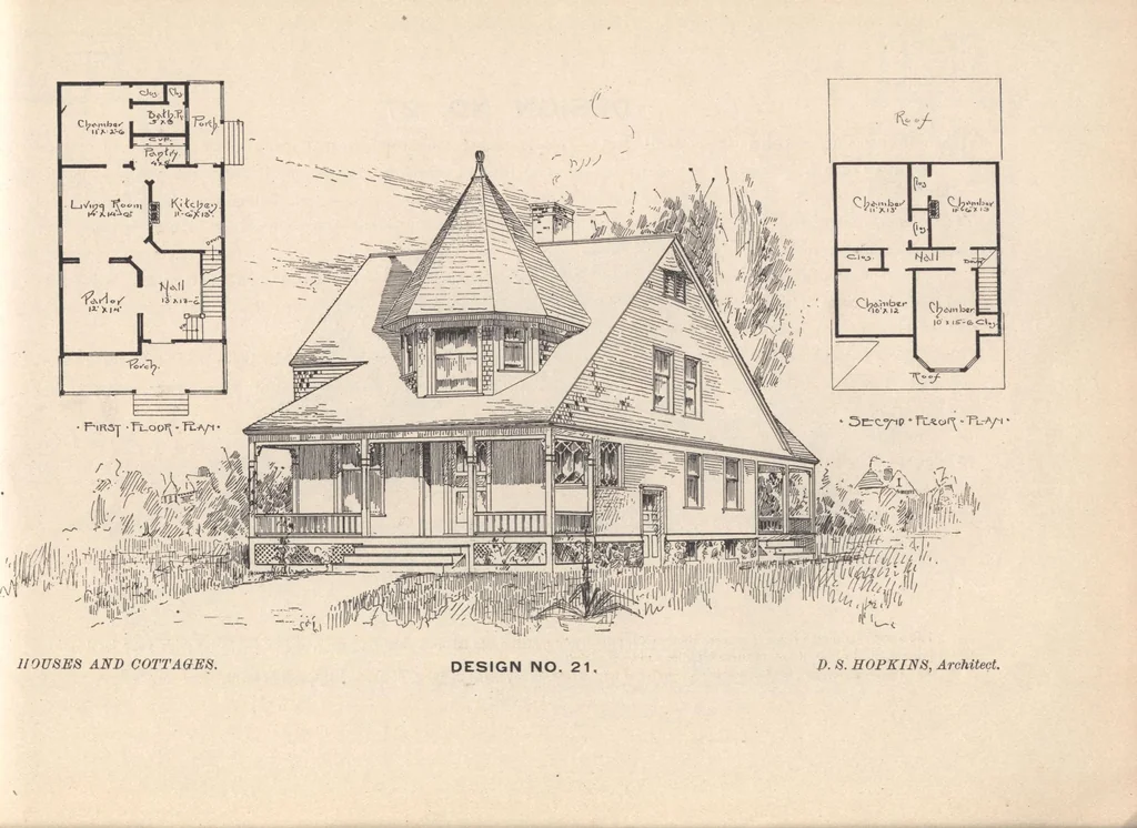An illustration from Houses and cottages, book no. 7, 1893, leaf 84
