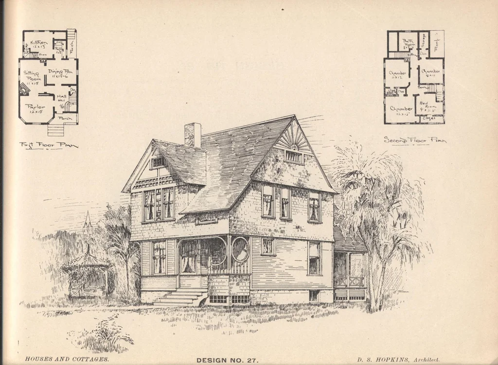 An illustration from Houses and cottages, book no. 7, 1893, leaf 86