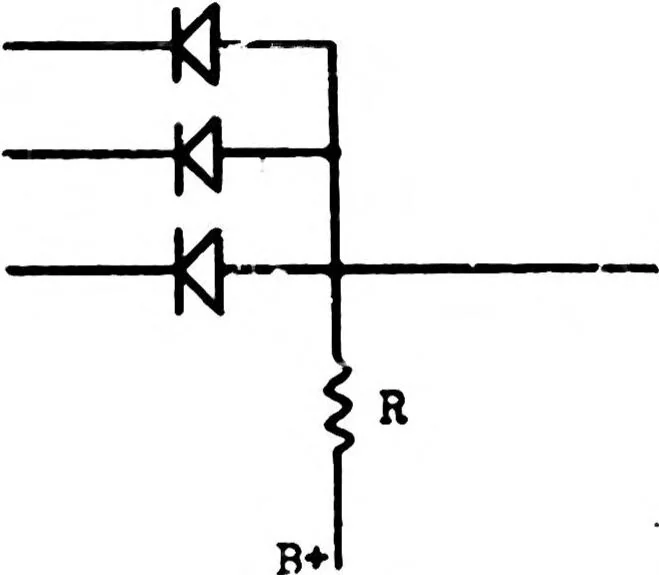 An illustration from THE TRANSLATION OF ARITHMETIC OPERATIONS INTO SWITCHING OPERATIONS IN DIGITAL COMPUTER DESIGN, 1952, leaf 36