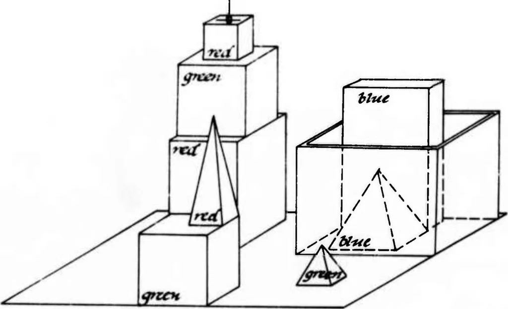 An illustration from Five Lectures on Artificial Intelligence, 1974, leaf 31