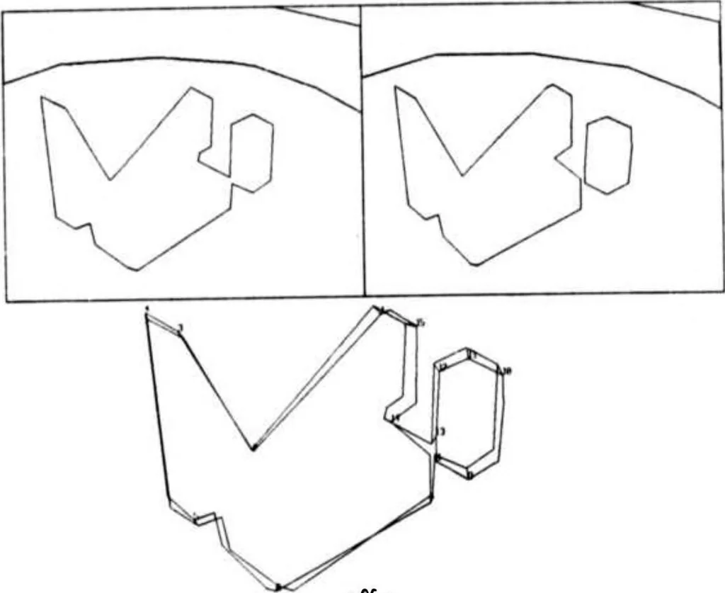 An illustration from Geometric Modeling for Computer Vision, 1974, leaf 104