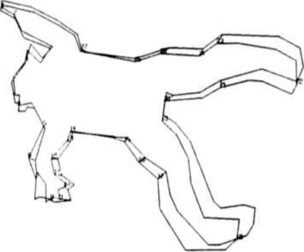 An illustration from Geometric Modeling for Computer Vision, 1974, leaf 106