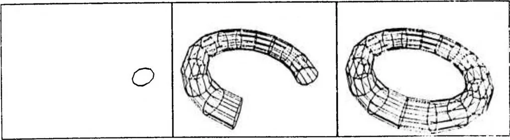 An illustration from Geometric Modeling for Computer Vision, 1974, leaf 43
