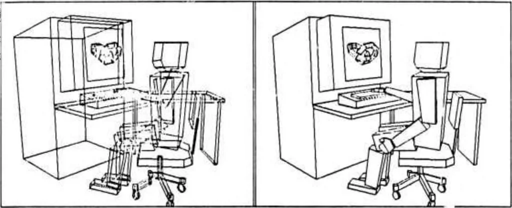An illustration from Geometric Modeling for Computer Vision, 1974, leaf 55